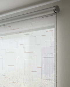 Rollo mit modernem Muster – flexibler Licht- und Sichtschutz von Bielitza Raumausstattung