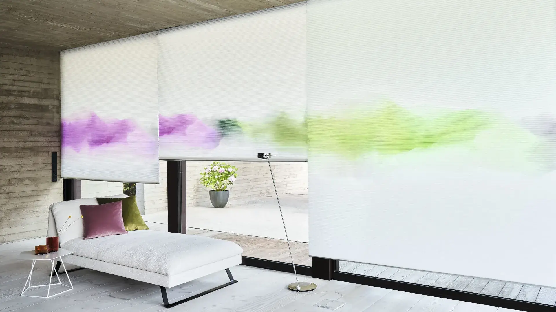 Plissee Jab Anstoetz Explosion Plissee JAB Explosion mit dynamischem Muster – moderner Sichtschutz von Bielitza Raumausstattung