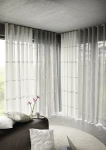 Pflegeleichter Stoff von Gardisette für Wellenvorhänge