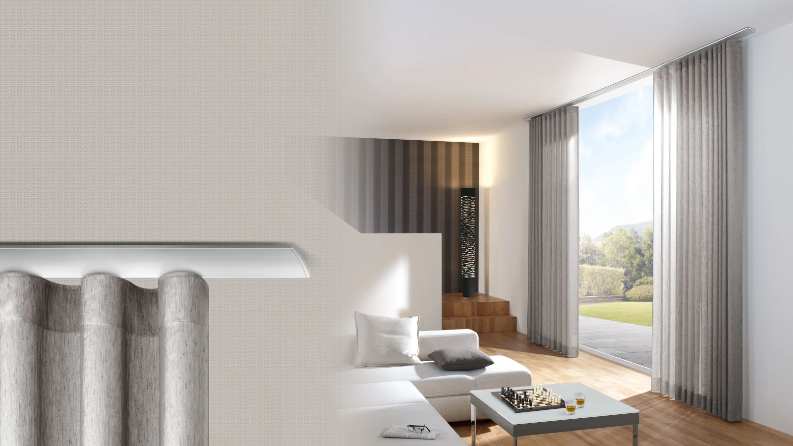 Interstil Wellenvorhang