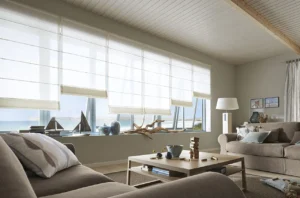 Faltrollo mit Querstäben