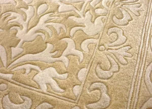 Nahaufnahme Teppich mit klassischen Ornamenten